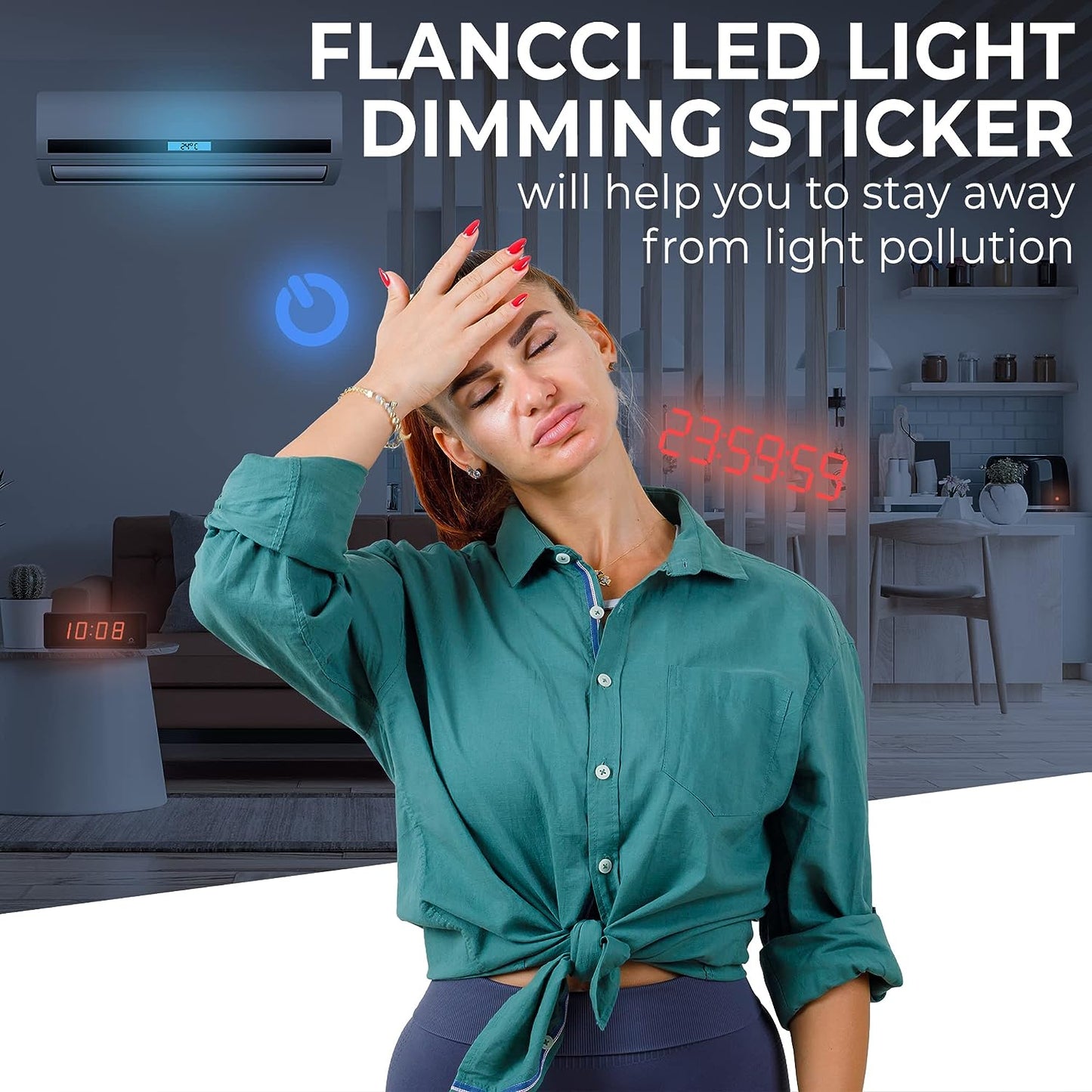 LED Light Blocking Stickers, Light Dimming LED Filters, (2 Sheets) Dimming Sheets for Routers, LED Covers Blackout, Dimming 50% ~ 80% of LED Lights, (2Sheets = 1 Cut Out + 1 Uncut)