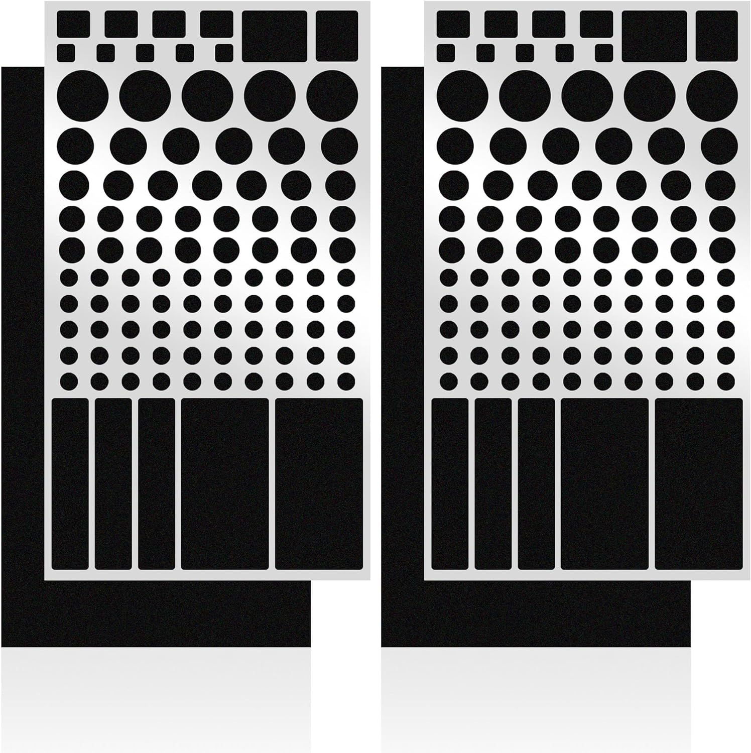 LED Light Blocking Stickers, Light Dimming LED Filters, (2 Sheets) Dimming Sheets for Routers, LED Covers Blackout, Dimming 50% ~ 80% of LED Lights, (2Sheets = 1 Cut Out + 1 Uncut)