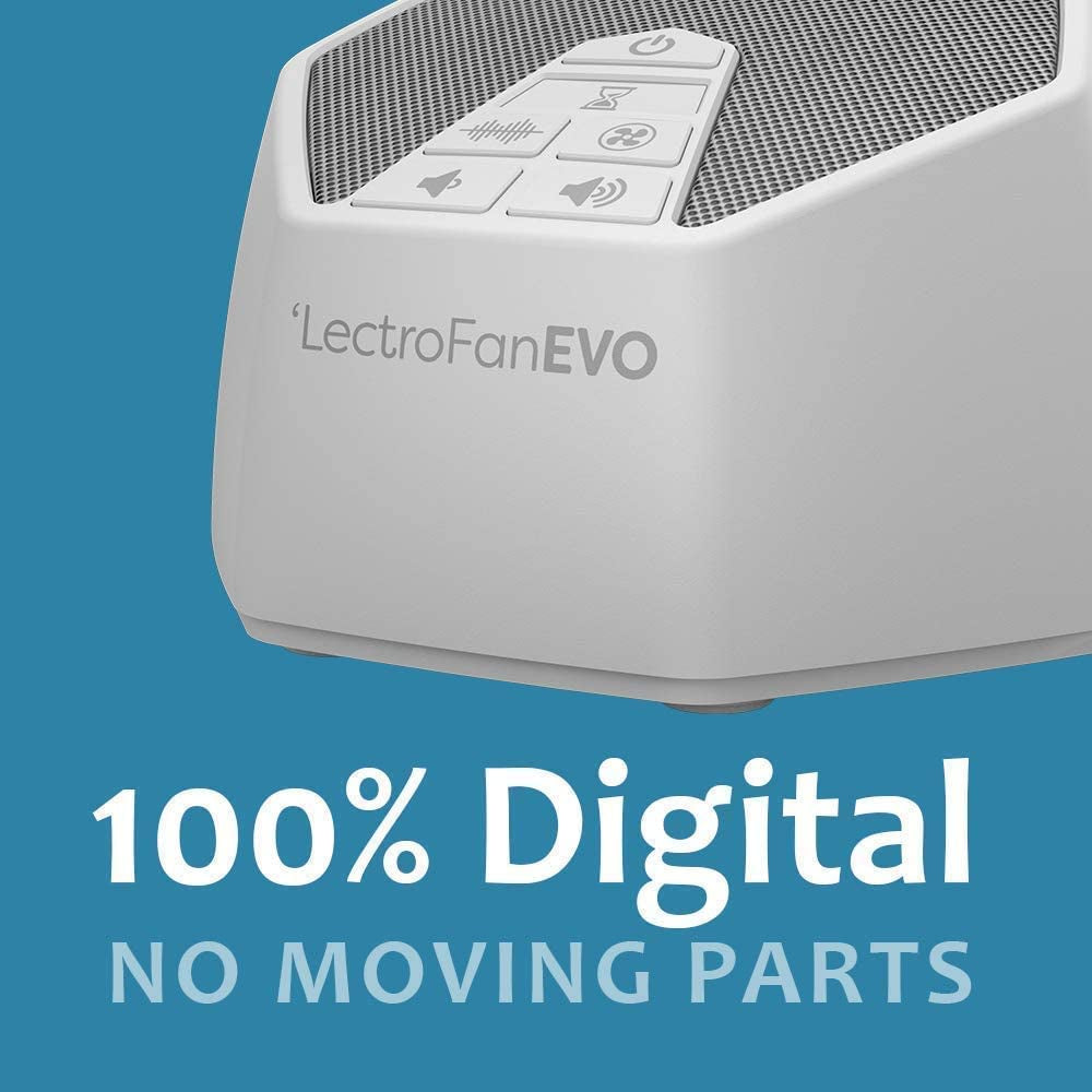 EVO Non-Looping Sleep Sound Machine - 22 Unique Fan Sounds, White Noise Variations, and Synthesized Ocean Sounds, with Sleep Timer
