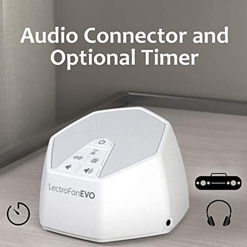 EVO Non-Looping Sleep Sound Machine - 22 Unique Fan Sounds, White Noise Variations, and Synthesized Ocean Sounds, with Sleep Timer