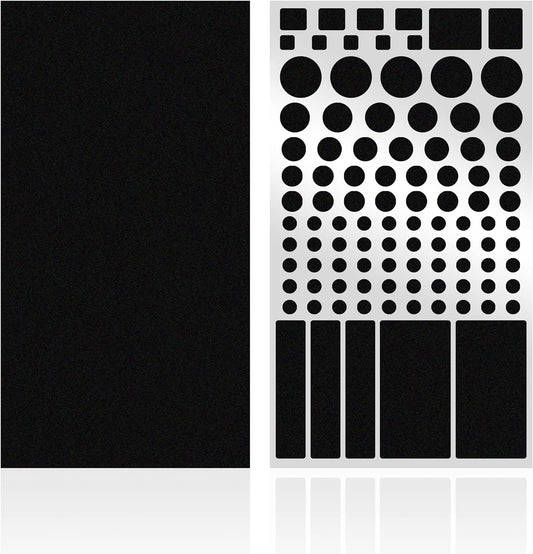 LED Light Blocking Stickers, Light Dimming LED Filters, (2 Sheets) Dimming Sheets for Routers, LED Covers Blackout, Dimming 50% ~ 80% of LED Lights, (2Sheets = 1 Cut Out + 1 Uncut)
